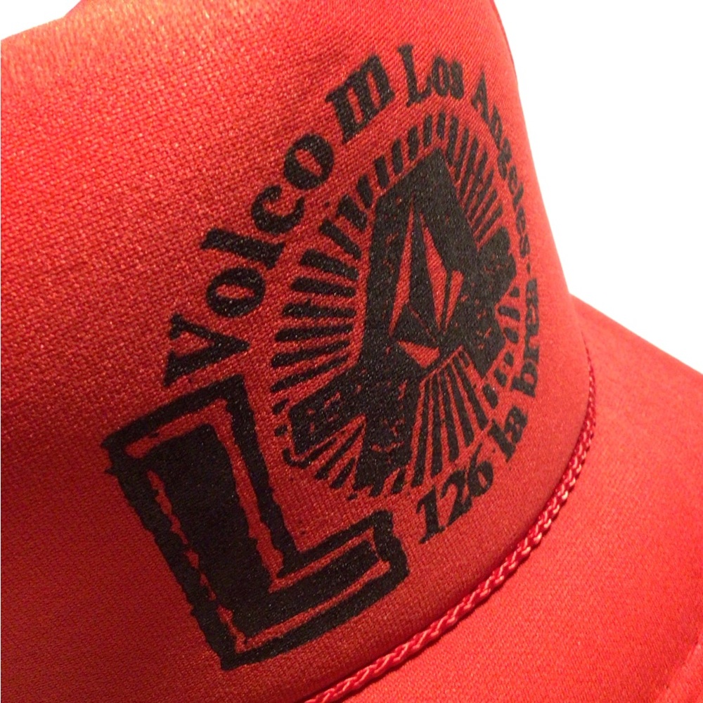 Volcom Red Trucker Hat - Picture 2 of 9